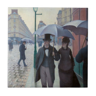 Gustave Caillebotte - Paris Street; Rainy Day Tile