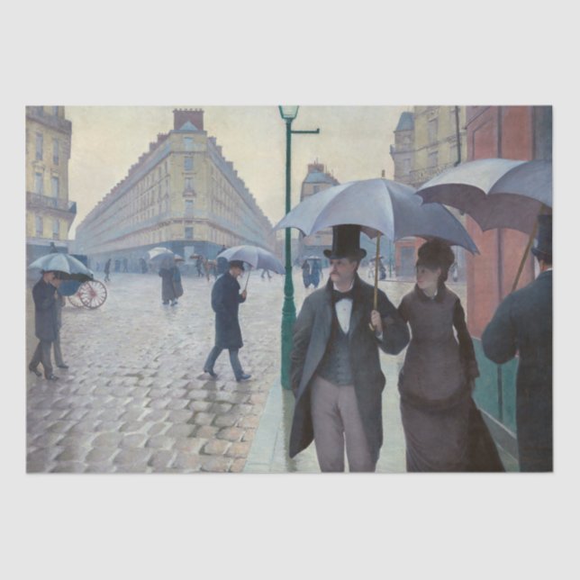 Gustave Caillebotte - Paris Street; Rainy Day Tissue Paper (Front)