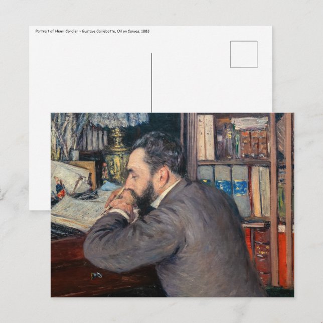 Gustave Caillebotte - Portrait of Henri Cordier Postcard (Front/Back)