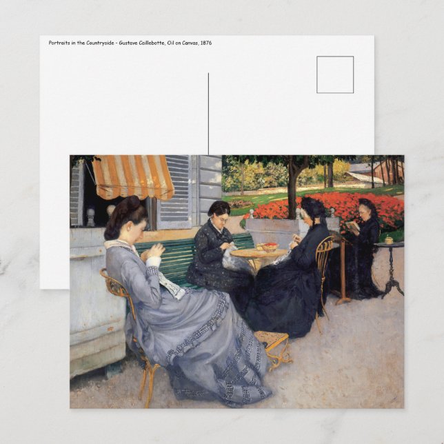 Gustave Caillebotte - Portraits in the Countryside Postcard (Front/Back)