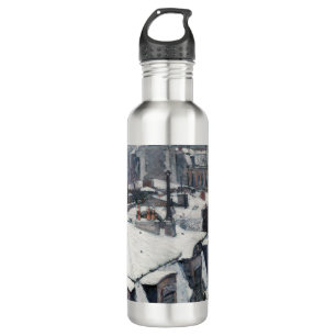 Gustave Caillebotte - Rooftops in the Snow 710 Ml Water Bottle