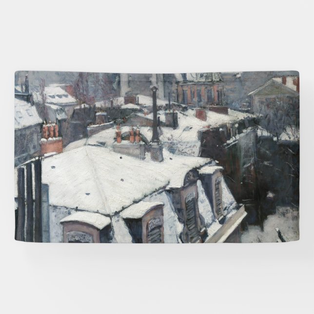 Gustave Caillebotte - Rooftops in the Snow Banner (Horizontal)