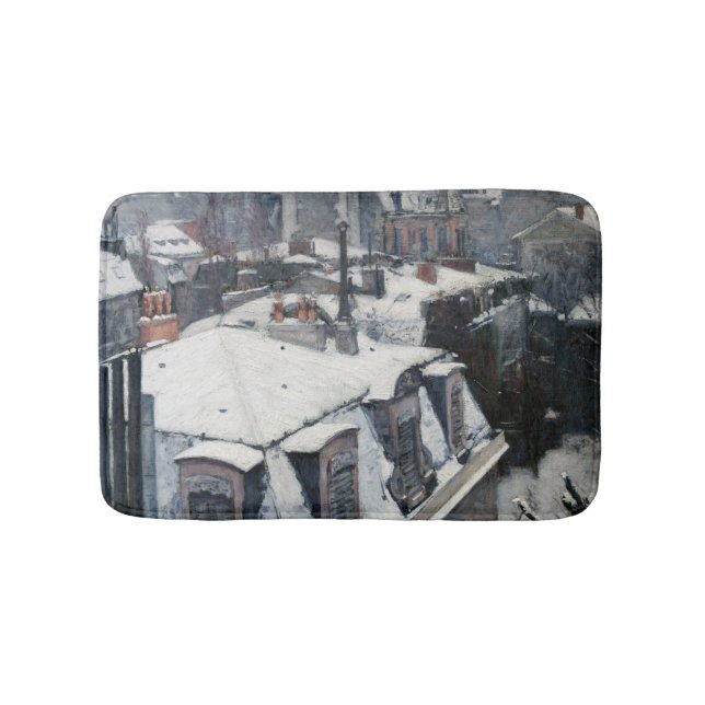Gustave Caillebotte - Rooftops in the Snow Bath Mat (Front)