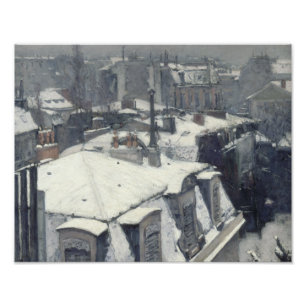 Gustave Caillebotte - Rooftops in the Snow Photo Print