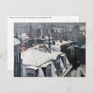 Gustave Caillebotte - Rooftops in the Snow Postcard