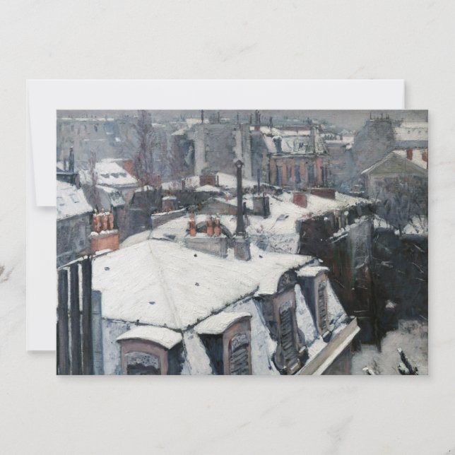 Gustave Caillebotte - Rooftops in the Snow Thank You Card (Front)