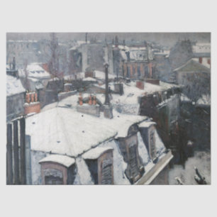 Gustave Caillebotte - Rooftops in the Snow Tissue Paper
