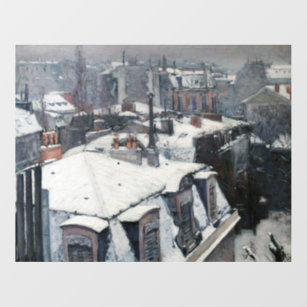 Gustave Caillebotte - Rooftops in the Snow Wall Decal