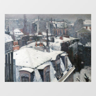 Gustave Caillebotte - Rooftops in the Snow Window Cling