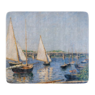 Gustave Caillebotte - Sailing Boats at Argenteuil Cutting Board