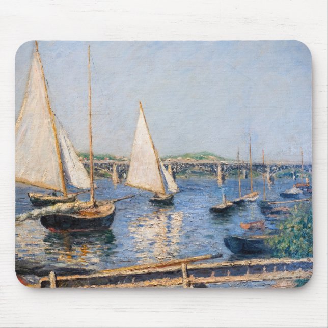 Gustave Caillebotte - Sailing Boats at Argenteuil Mouse Mat (Front)