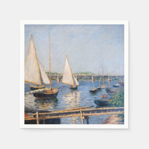 Gustave Caillebotte - Sailing Boats at Argenteuil Napkin