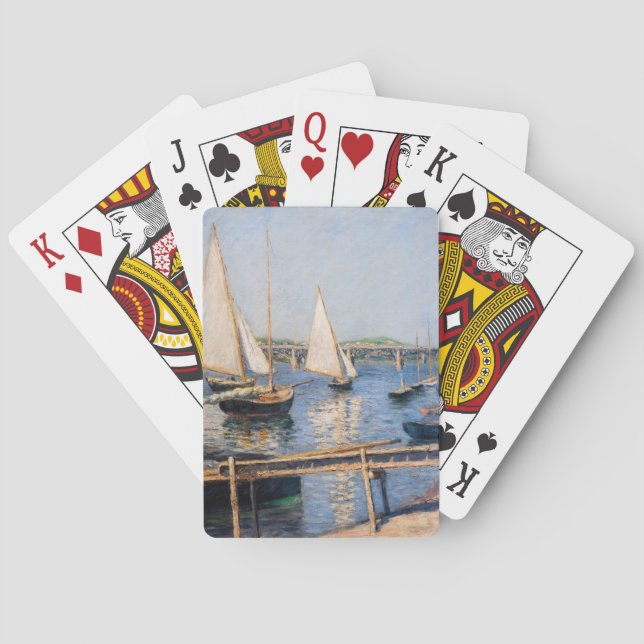 Gustave Caillebotte - Sailing Boats at Argenteuil Playing Cards (Back)
