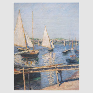 Gustave Caillebotte - Sailing Boats at Argenteuil Tissue Paper