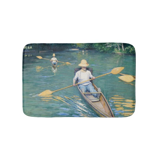 Gustave Caillebotte - Skiffs on the Yerres Bath Mat (Front)