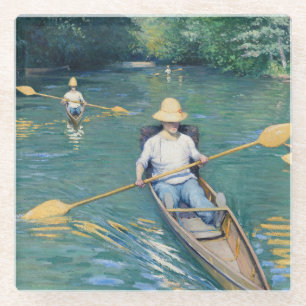Gustave Caillebotte - Skiffs on the Yerres Glass Coaster