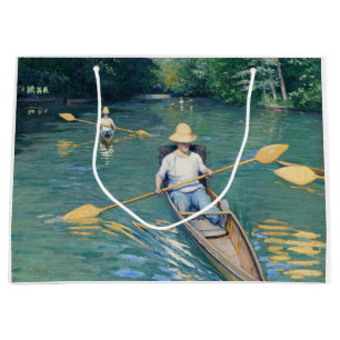 Gustave Caillebotte - Skiffs on the Yerres Large Gift Bag