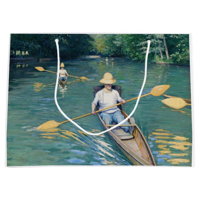 Gustave Caillebotte - Skiffs on the Yerres Large Gift Bag (Front)
