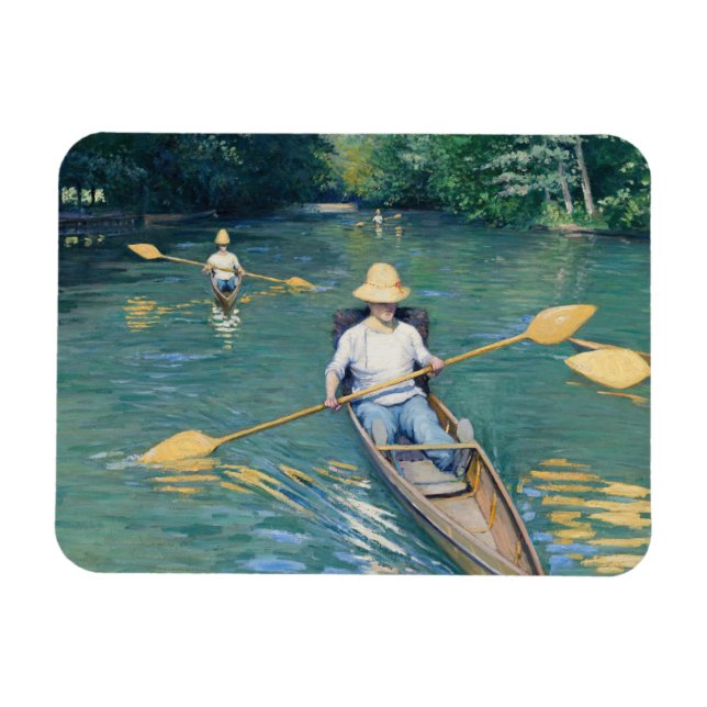 Gustave Caillebotte - Skiffs on the Yerres Magnet (Horizontal)