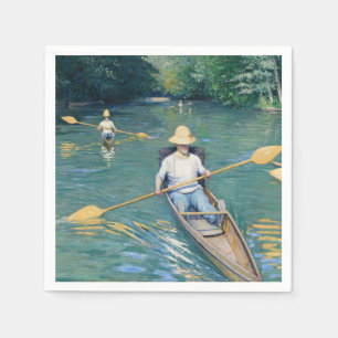 Gustave Caillebotte - Skiffs on the Yerres Napkin