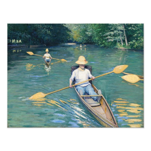 Gustave Caillebotte - Skiffs on the Yerres Photo Print (Front)