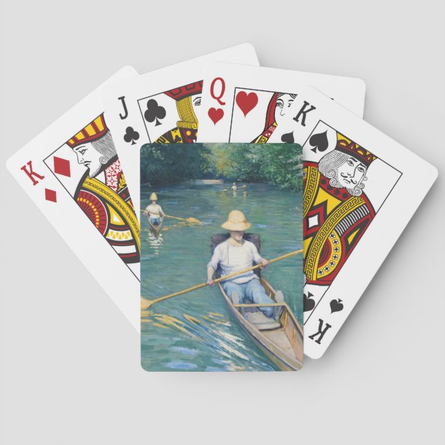 Gustave Caillebotte - Skiffs on the Yerres Playing Cards (Back)