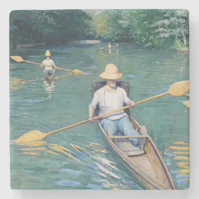 Gustave Caillebotte - Skiffs on the Yerres Stone Coaster (Front)