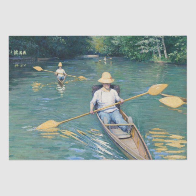 Gustave Caillebotte - Skiffs on the Yerres Tissue Paper (Front)