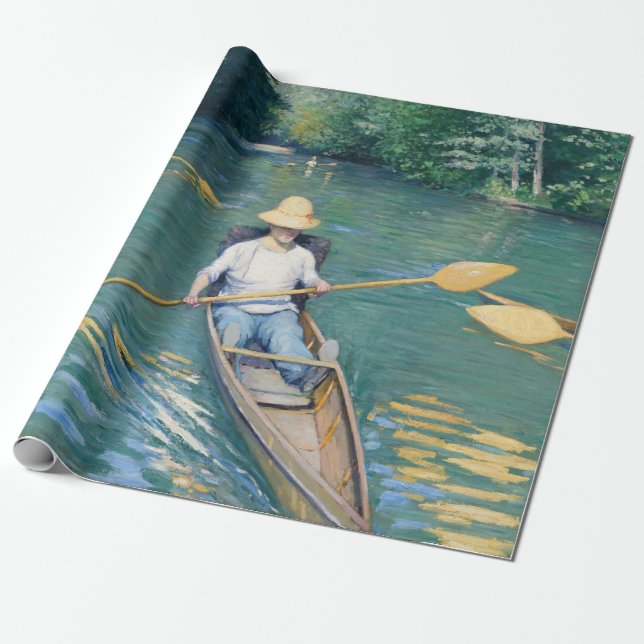 Gustave Caillebotte - Skiffs on the Yerres Wrapping Paper (Unrolled)