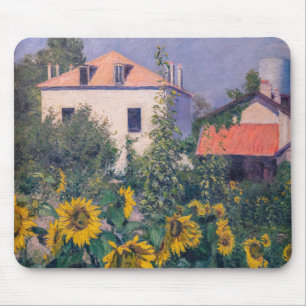 Gustave Caillebotte - Sunflowers, Garden Mouse Mat