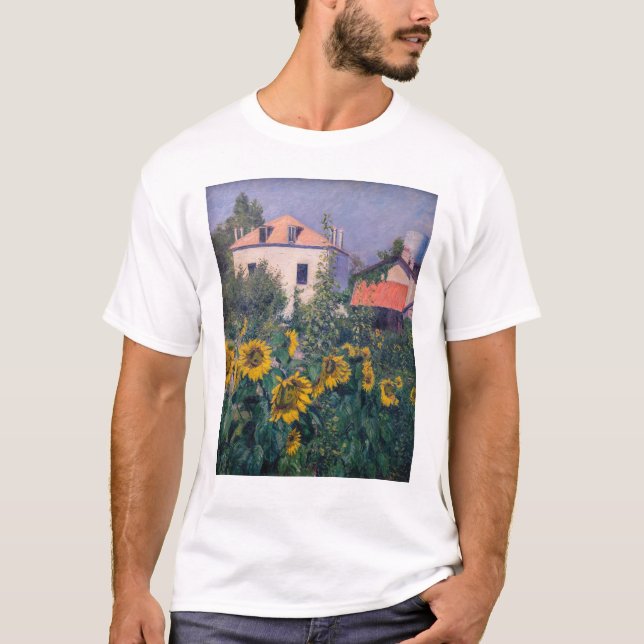 Gustave Caillebotte - Sunflowers, Garden T-Shirt (Front)