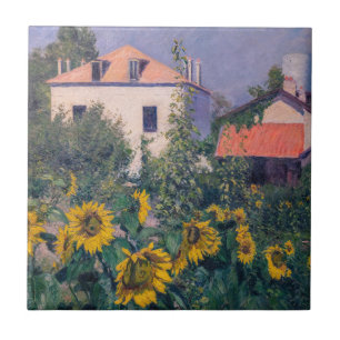 Gustave Caillebotte - Sunflowers, Garden Tile