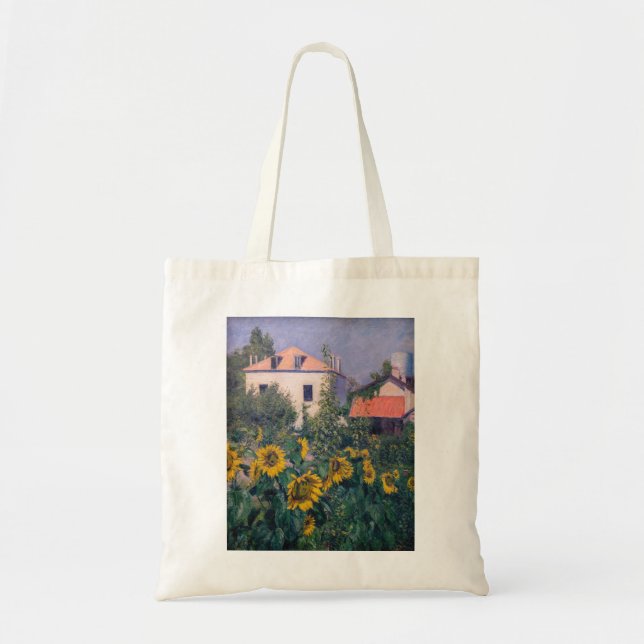 Gustave Caillebotte - Sunflowers, Garden Tote Bag (Front)