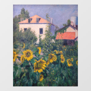 Gustave Caillebotte - Sunflowers, Garden Window Cling