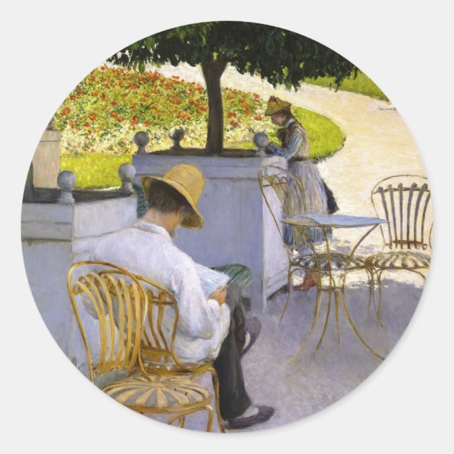 Gustave Caillebotte - The Orange Tree Classic Round Sticker (Front)