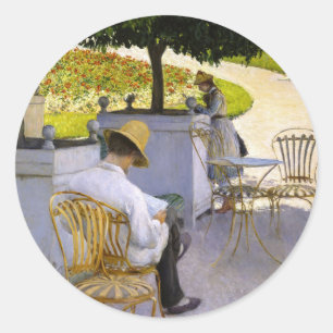 Gustave Caillebotte - The Orange Trees Classic Round Sticker