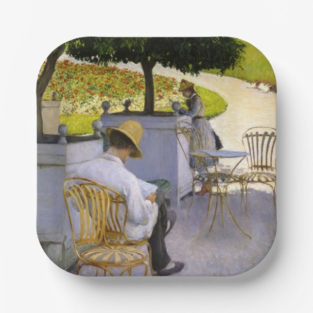 Gustave Caillebotte - The Orange Trees Paper Plate (Front)