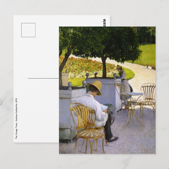 Gustave Caillebotte - The Orange Trees Postcard (Front/Back)