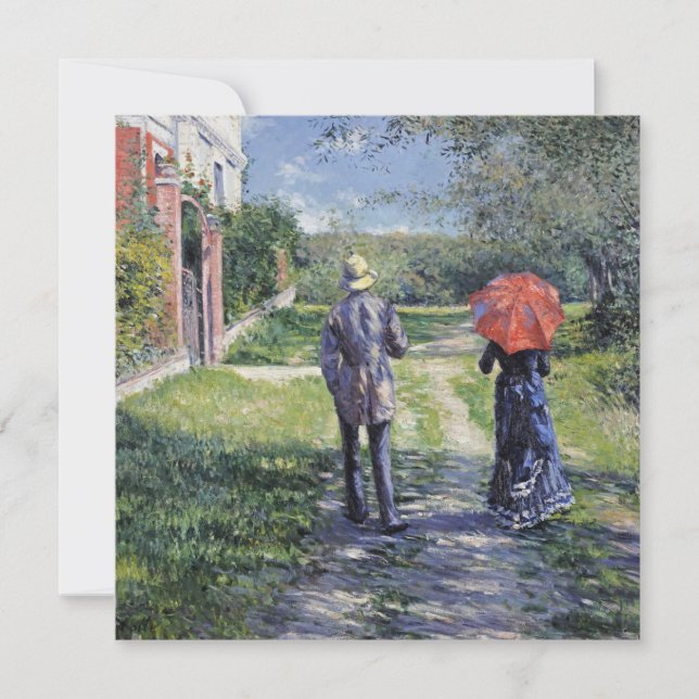 Gustave Caillebotte - The Path Uphill Holiday Card (Front)