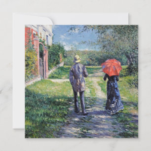 Gustave Caillebotte - The Path Uphill Holiday Card