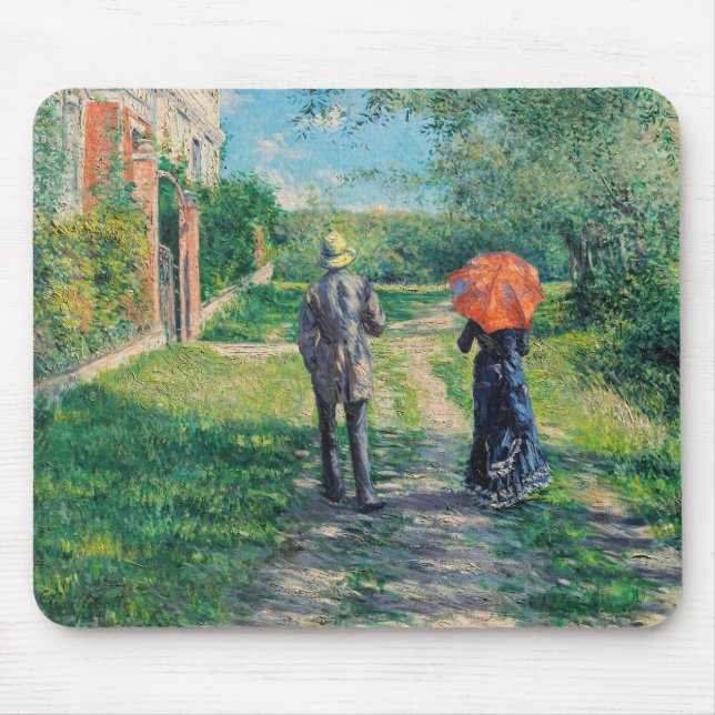 Gustave Caillebotte - The Path Uphill Mouse Mat (Front)