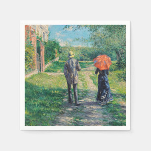 Gustave Caillebotte - The Path Uphill Napkin