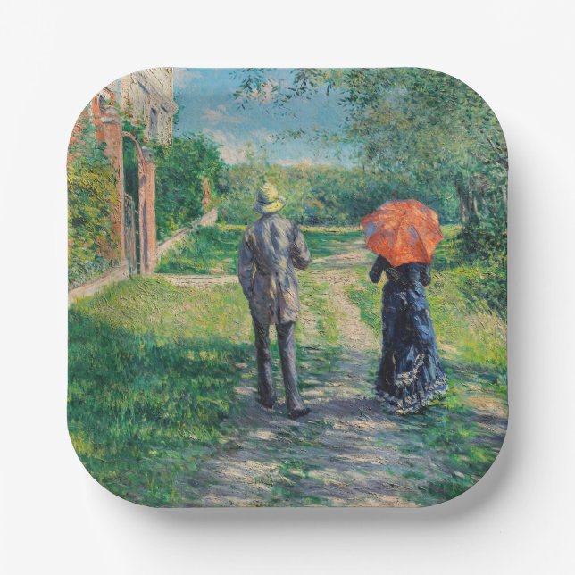 Gustave Caillebotte - The Path Uphill Paper Plate (Front)