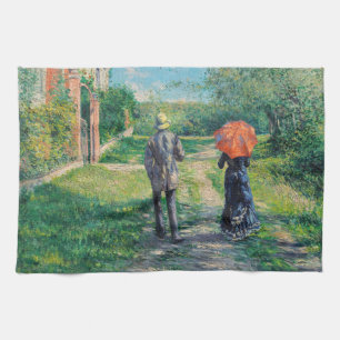 Gustave Caillebotte - The Path Uphill Tea Towel