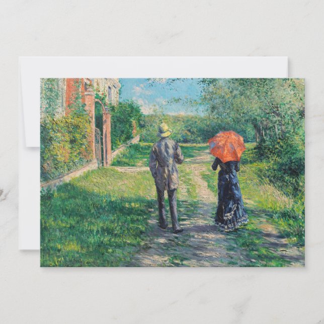 Gustave Caillebotte - The Path Uphill Thank You Card (Front)