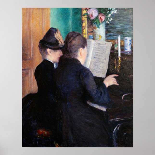 Gustave Caillebotte - The Piano Lesson Poster (Front)