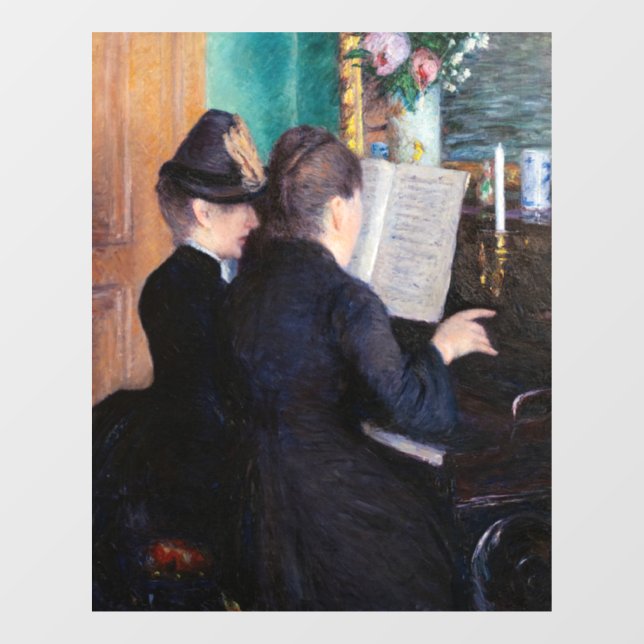 Gustave Caillebotte - The Piano Lesson Window Cling (Sheet)