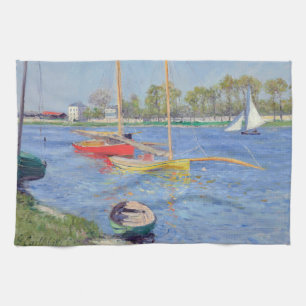 Gustave Caillebotte - The Seine at Argenteuil Tea Towel