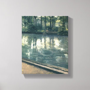 Gustave Caillebotte- The Yerres, Rain Canvas Print