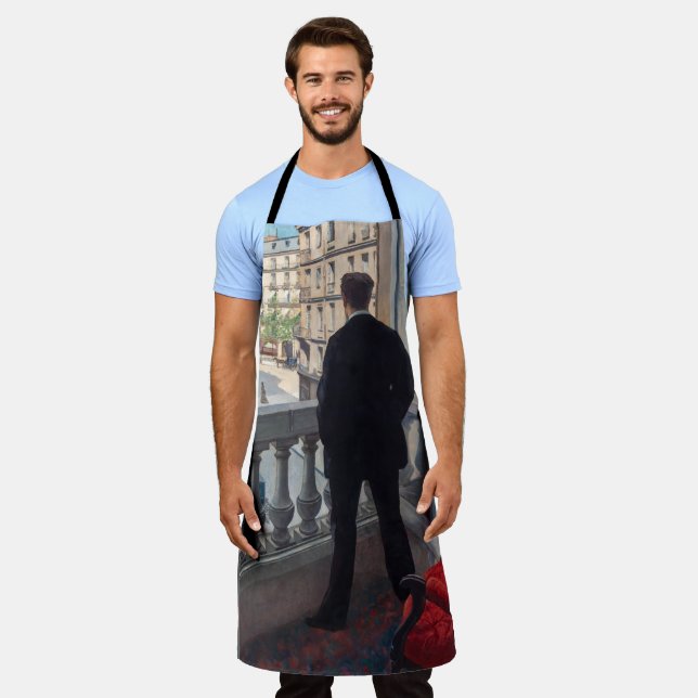 Gustave Caillebotte - Young Man at His Window  Apron (Worn)